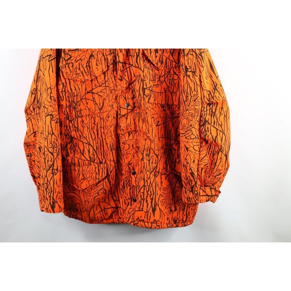 Vintage 90s Smith & Wesson Mens Large Distressed Camouflage Jacket Blaze Orange - Picture 3 of 10